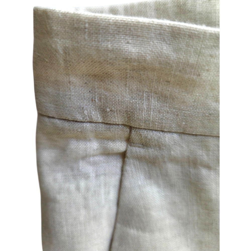 Totême Mayfair Linen Trousers Ivory Cream Straight Leg Pants Women's M - Picture 11 of 11